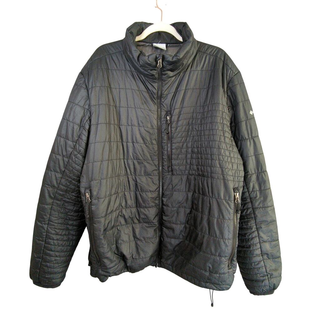 Columbia Puffer Jacket Mens XXL Black Omni Heat